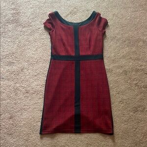Ellen Tracy Plaid Midi Dress